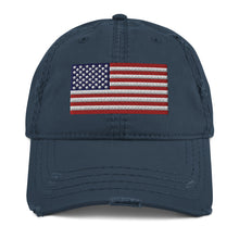Load image into Gallery viewer, Distressed US Flag Dad Hat