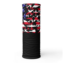 Load image into Gallery viewer, Airplane US Flag Face Wrap