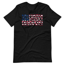 Load image into Gallery viewer, Betsy Ross Airplane Flag Short Sleeve T-Shirt