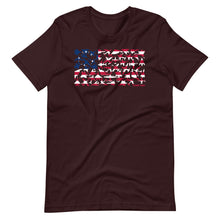 Load image into Gallery viewer, Betsy Ross Airplane Flag Short Sleeve T-Shirt