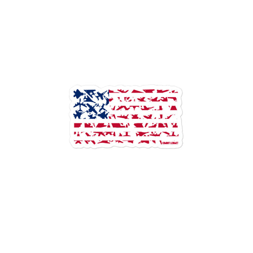Betsy Ross Airplane Flag Stickers
