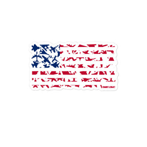Betsy Ross Airplane Flag Stickers