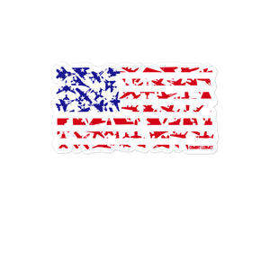US Flag Plane Sticker