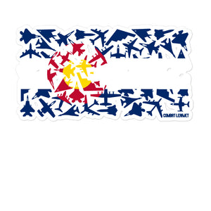 Colorado Plane Flag Sticker