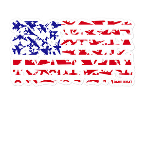 US Flag Plane Sticker
