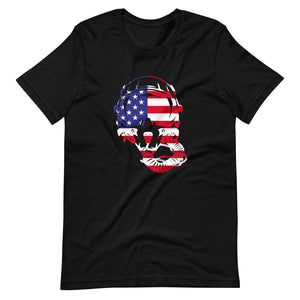 Fighter Pilot Helmet USA Short Sleeve T-Shirt