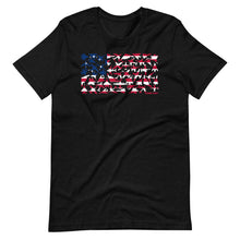 Load image into Gallery viewer, Betsy Ross Airplane Flag Short Sleeve T-Shirt