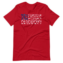 Load image into Gallery viewer, Betsy Ross Airplane Flag Short Sleeve T-Shirt